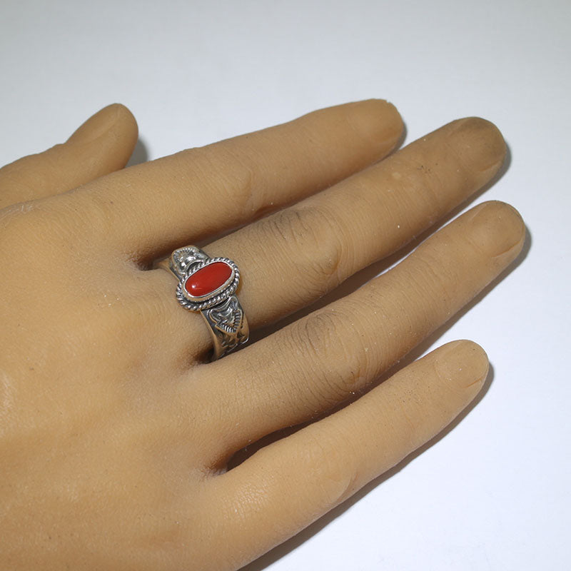 Bague en corail par Sunshine Reeves - Taille 10.5