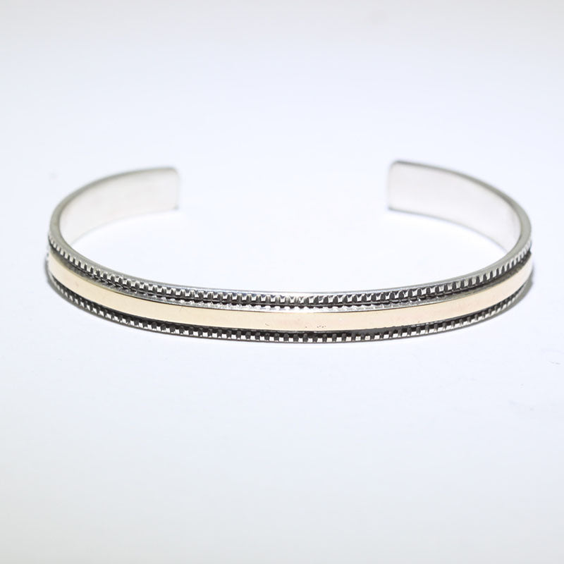 Bracelet en or 14K et argent par Bruce Morgan