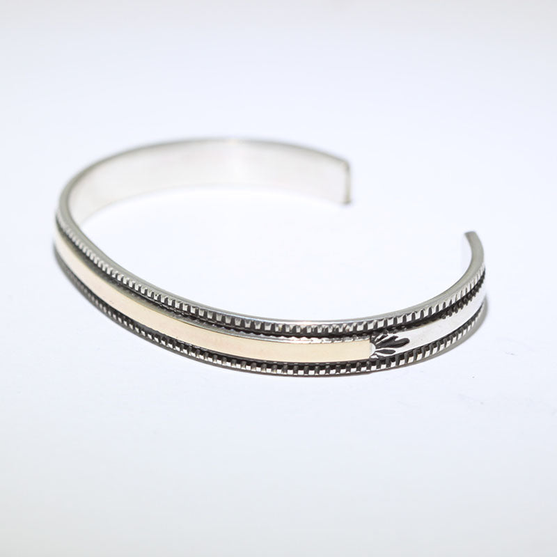 Bracelet en or 14K et argent par Bruce Morgan