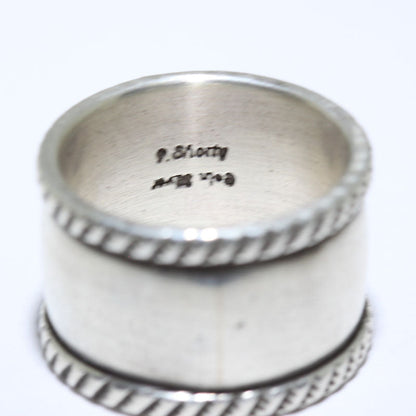 Coin Silver Ring by Perry Shorty- 10