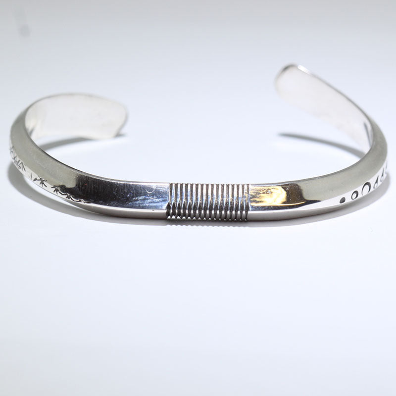 Silver Bracelet by Aaron Peshlakai 5-1/2"