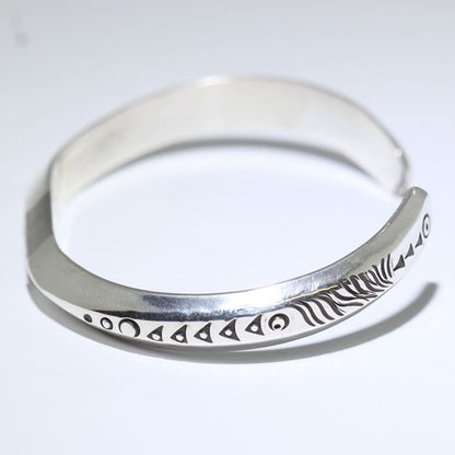 Pulsera de plata de Aaron Peshlakai 5-1/2"