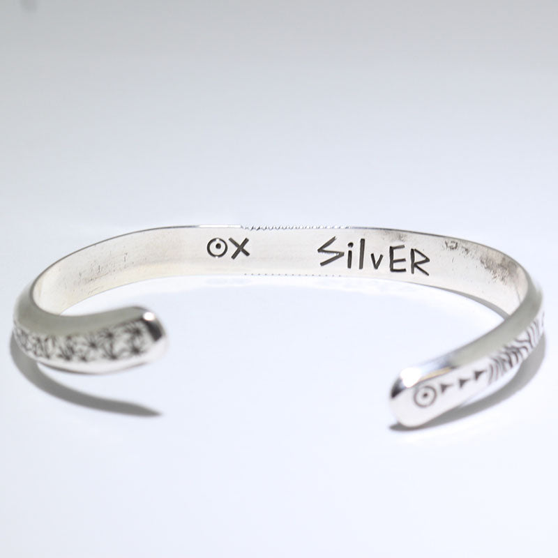 Silver Bracelet by Aaron Peshlakai 5-1/2"