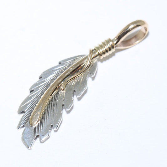 Feather Pendant by Tanya Mace