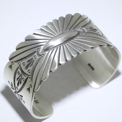 Silver Bracelet by Herman Smith 5.75"