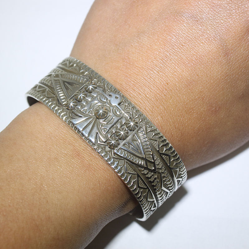 Silver Bracelet by Darrell Cadman 5-1/2"