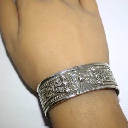 Silver Bracelet by Darrell Cadman 5-3/4"