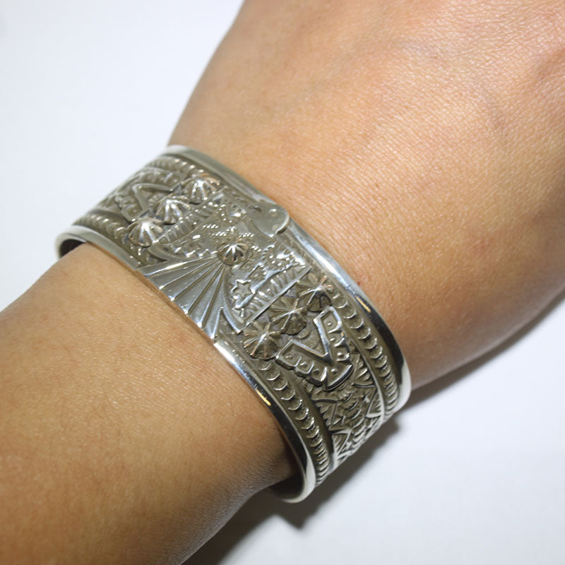 Silver Bracelet by Darrell Cadman 5-1/4"