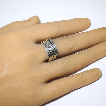 查理·约翰设计的银戒指 - 12号