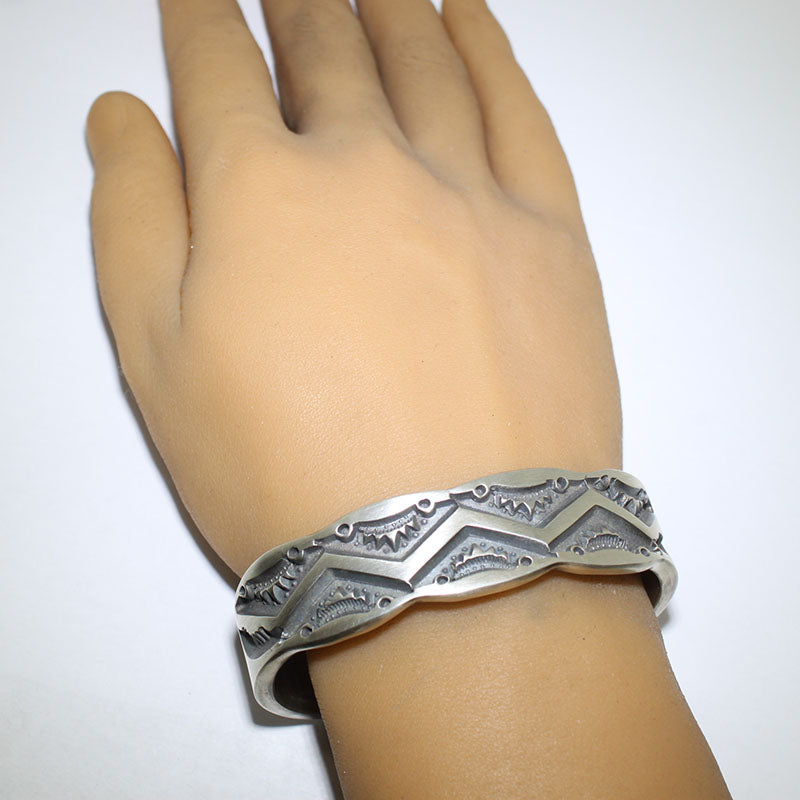 Silver Bracelet by Jerald Tahe 6"