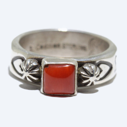 Bague en corail par Darrell Cadman - Taille 7