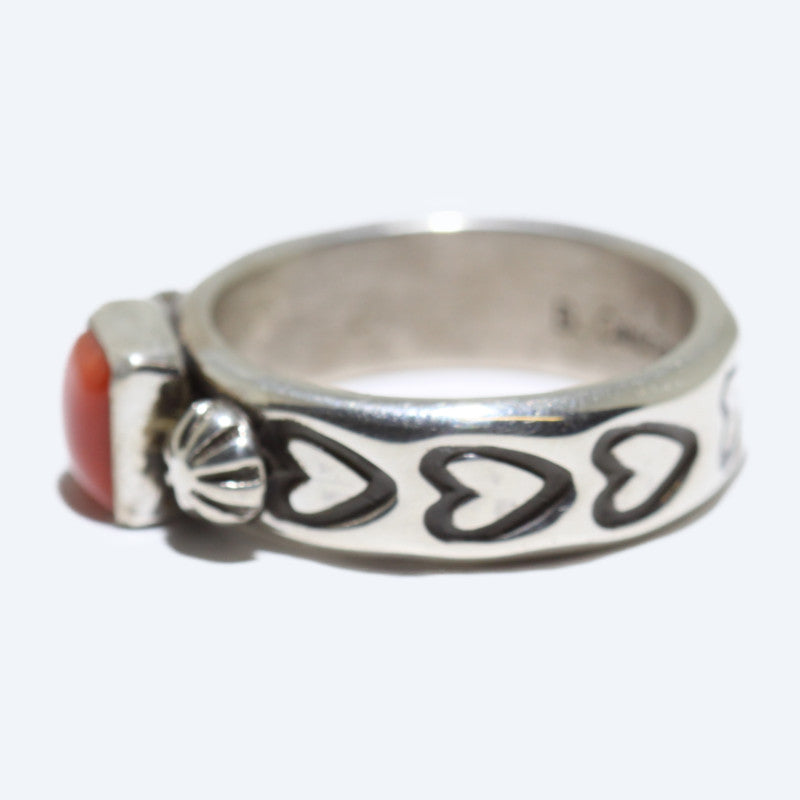 Bague en corail par Darrell Cadman - Taille 7