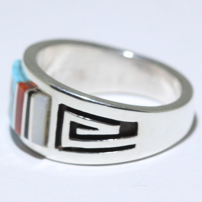 Inlay-Ring von Albert Nells Größe 8