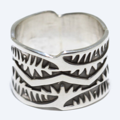 达雷尔·卡德曼设计的银戒指 - 7.5号