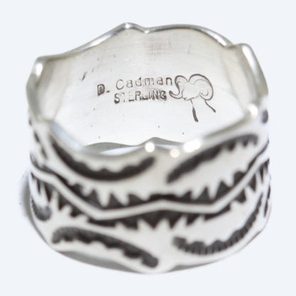 达雷尔·卡德曼制作的银戒指 - 9.5号