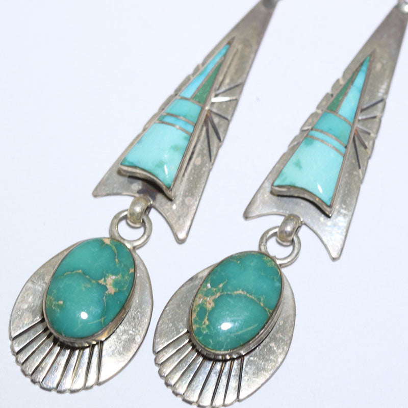 Boucles d'oreilles turquoise par Navajo