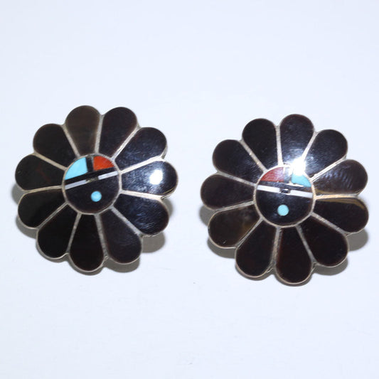 Sunface earring by Zuni