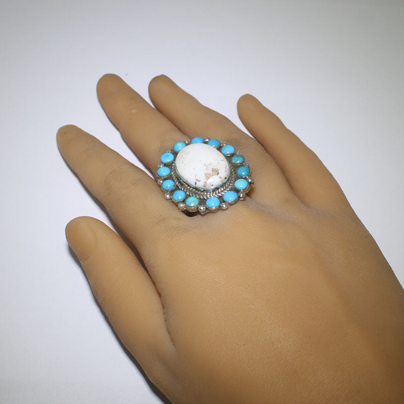 Cluster Ring ni Fred Peters size 9
