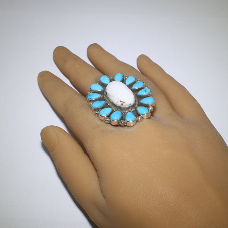 Cluster Ring ni Fred Peters size 10