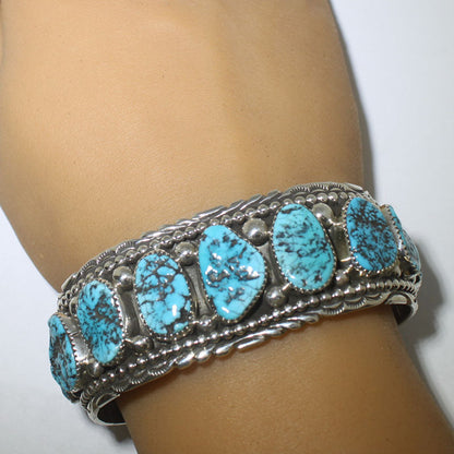 Pulsera de Turquesa por Navajo 6-3/8"