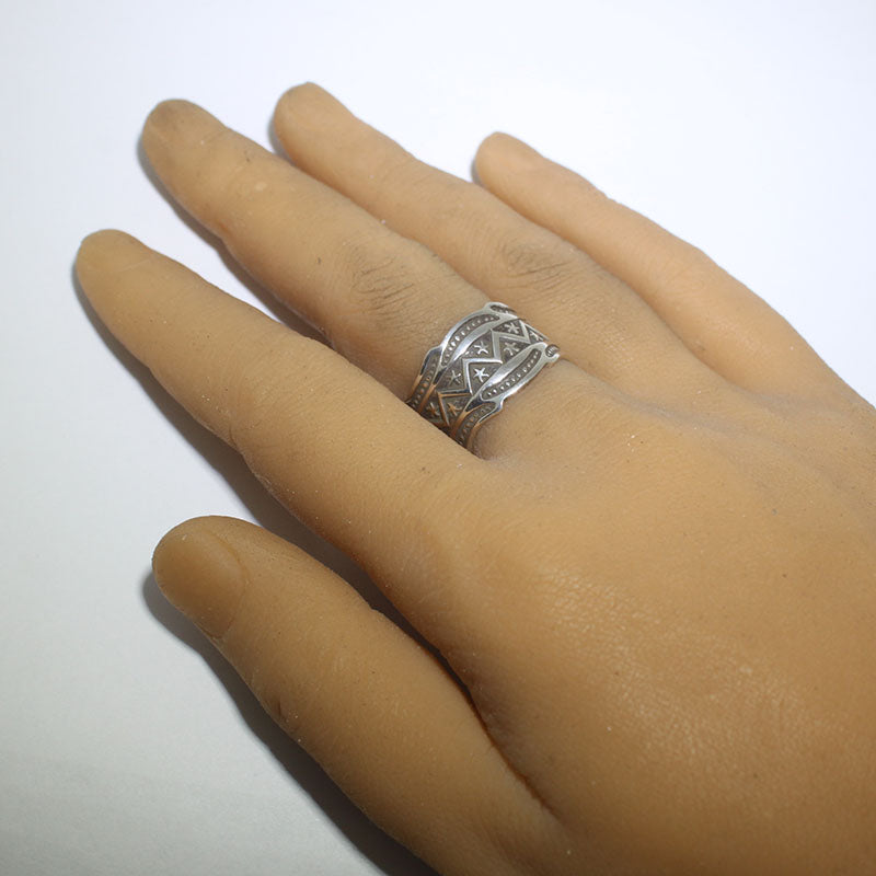 达雷尔·卡德曼的银戒指 - 11.5号