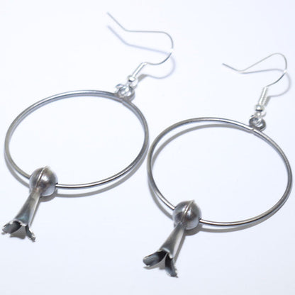 Boucles d'oreilles en argent par les Navajos