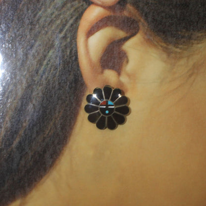 祖尼族太陽面具耳環