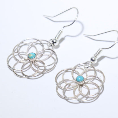 Boucles d'oreilles turquoise par Navajo