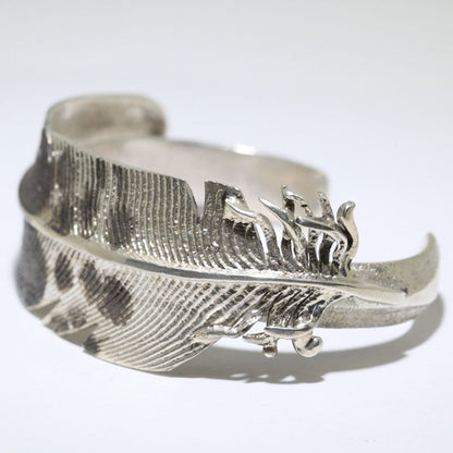 Pulsera de plata por Philander Begay 4-7/8"