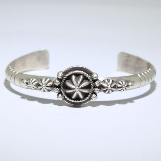 Silver Bracelet by Thomas Jim 5-1/8"