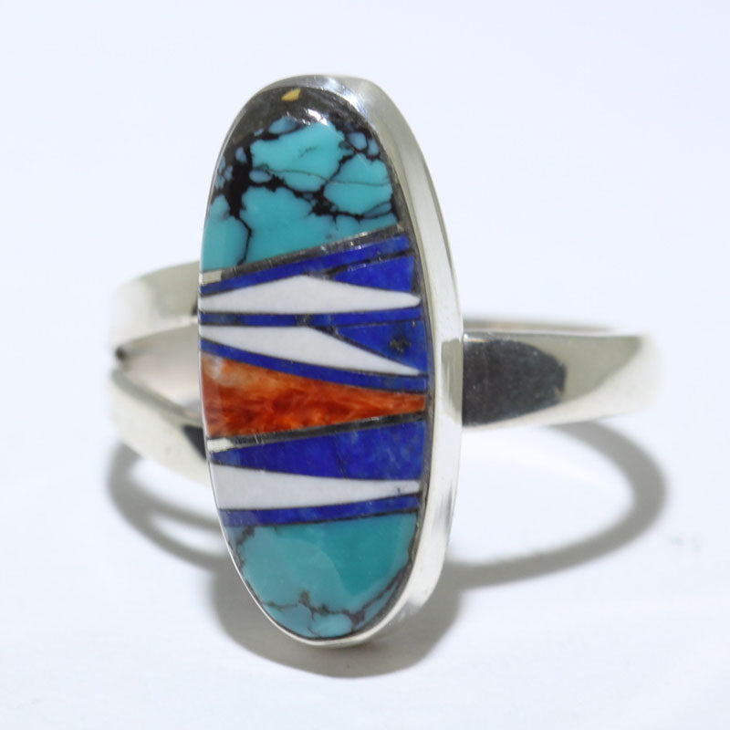 Inlay-Ring der Navajo Größe 10