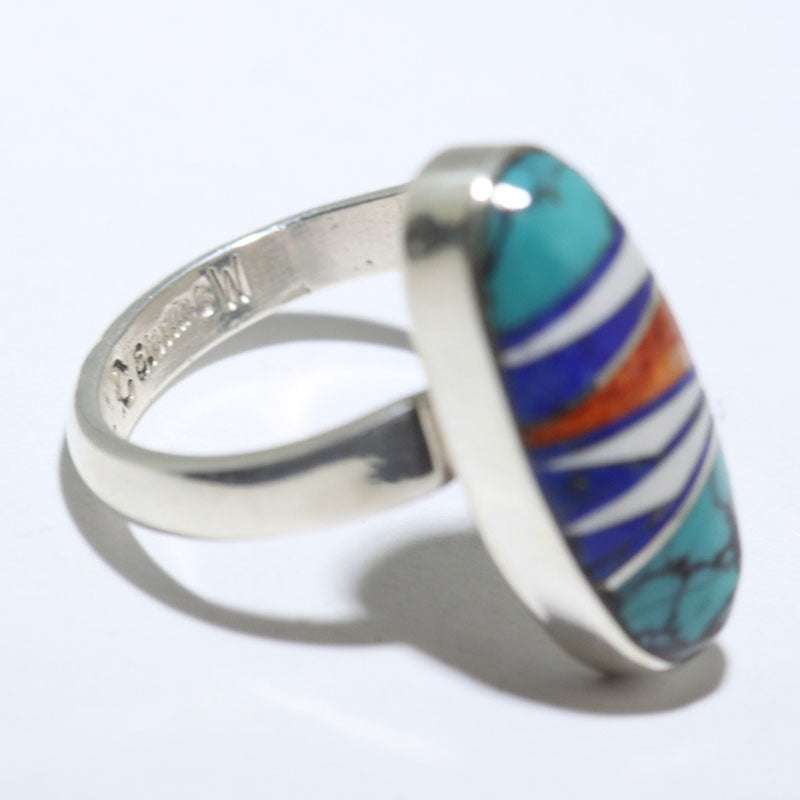 Inlay-Ring der Navajo Größe 10