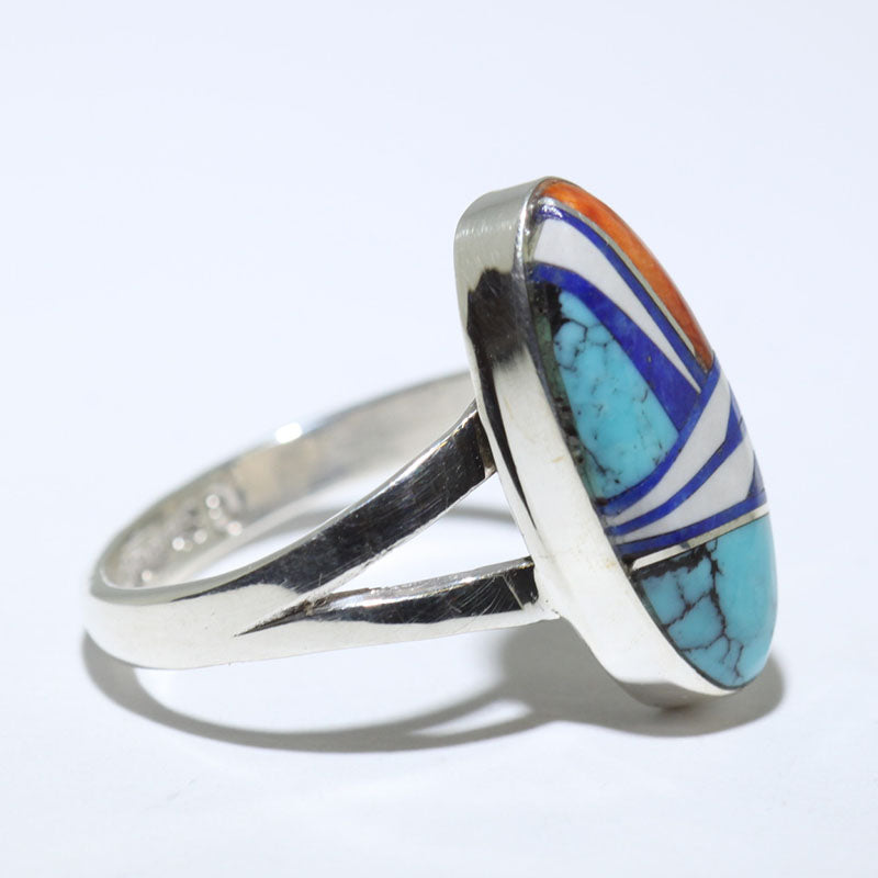 Cincin Inlay oleh Navajo saiz 8