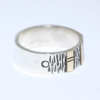 Anillo de plata de Norbert Peshlakai talla 7