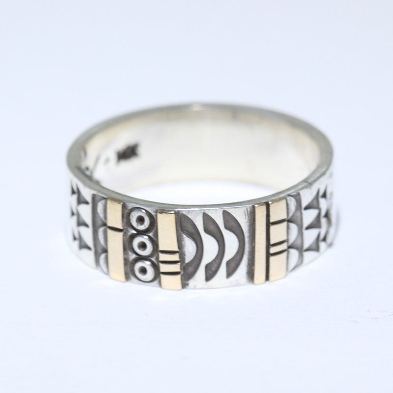 Silver/Gold Ring by Norbert Peshlakai size 7