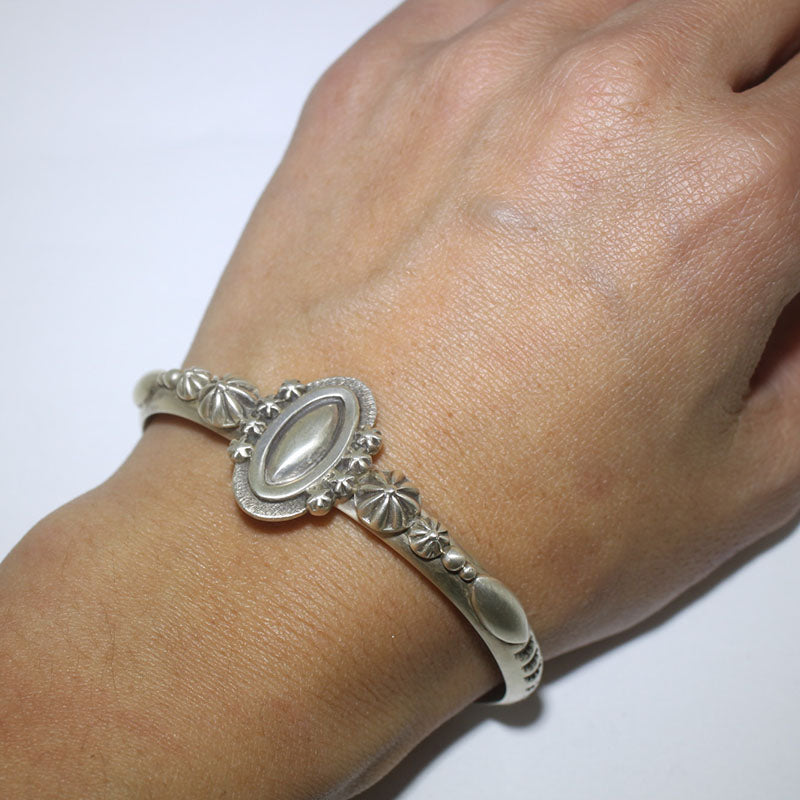 Silver Bracelet by Thomas Jim 5-5/8"