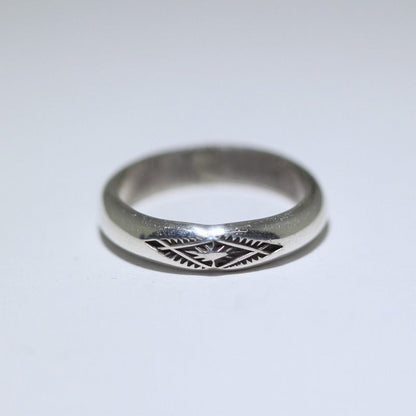 Stamp Silver Ring by Arnold Goodluck