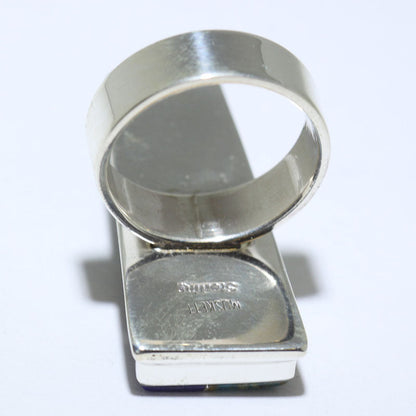 Cincin Inlay oleh Wayne Muskett ukuran 8