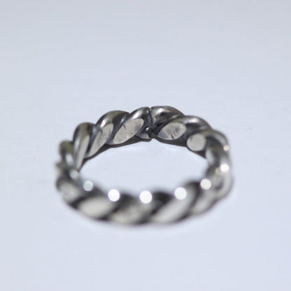 Stamp Silver Ring by Arnold Goodluck