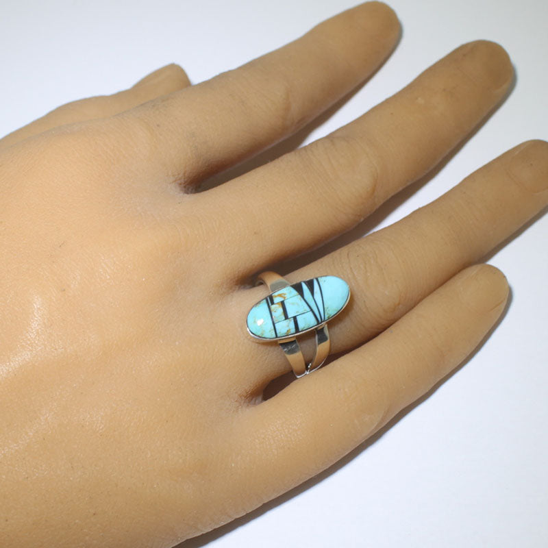 Inlay-Ring von Navajo Größe 9