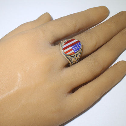 Cincin Inlay oleh Wilbert Manning ukuran 11.5