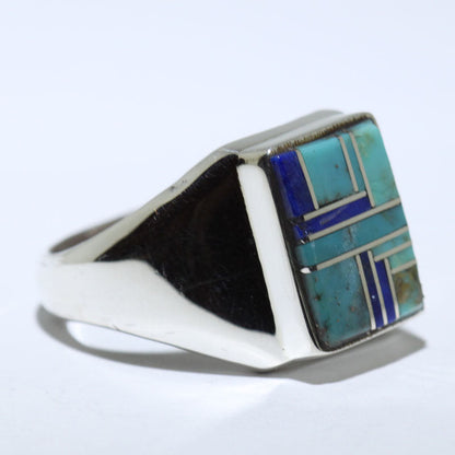 Cincin Inlay oleh Patricia/Edward Becenti- 9.5