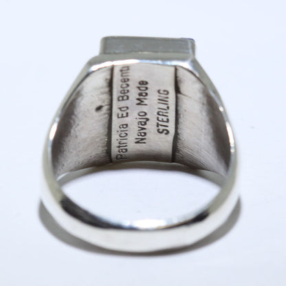 Cincin Inlay oleh Patricia/Edward Becenti- 9.5