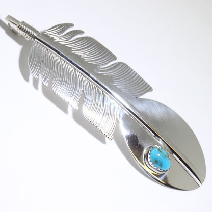 Pendentif Plume Turquoise par Navajo