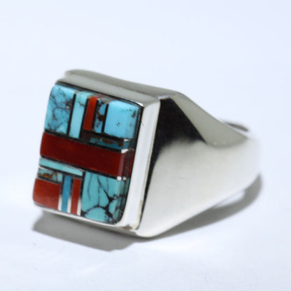 Cincin Inlay oleh Patricia/Edward Becenti - 9.5