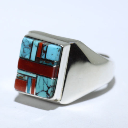 Inlay Ring by Patricia/Edward Becenti- 9.5