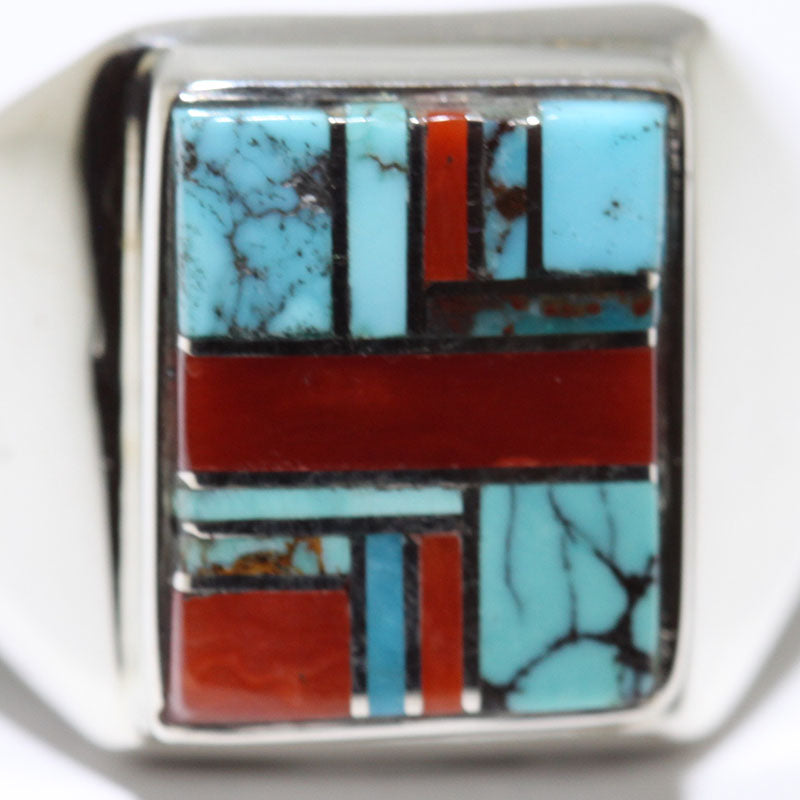 Inlay Ring by Patricia/Edward Becenti- 9.5