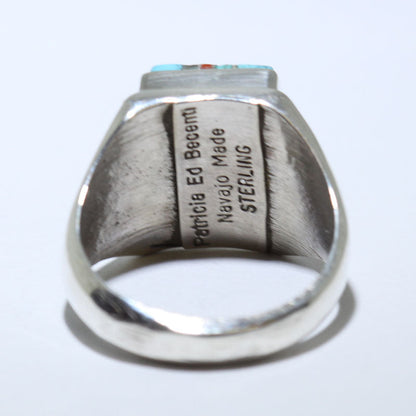 Bague incrustée par Patricia/Edward Becenti - Taille 9.5