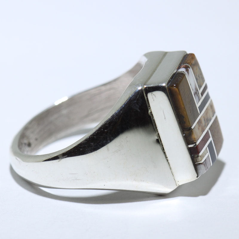 Cincin Inlay oleh Patricia/Edward Becenti - Ukuran 9.5