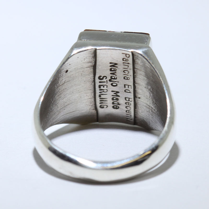 Anillo con incrustaciones de Patricia/Edward Becenti - Talla 9.5